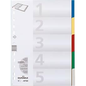 DURABLE PP-Register, 5 Blätter