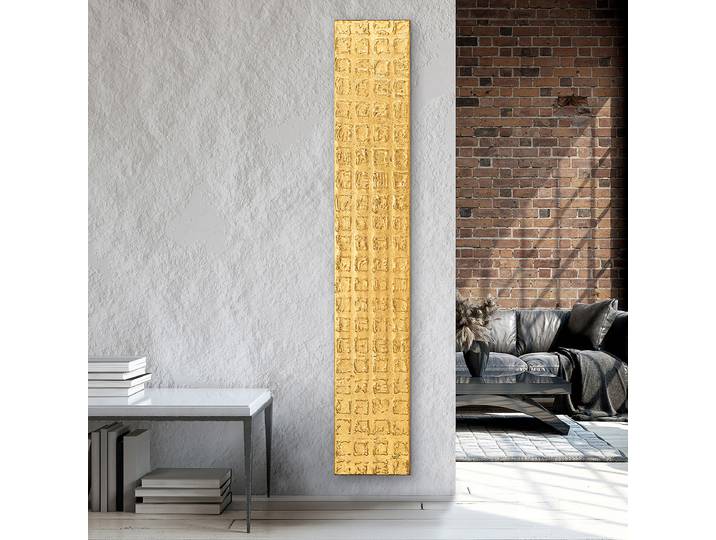 Toile Slim Golden Message Tissu mélangé Doré 25 x 150 x 3cm