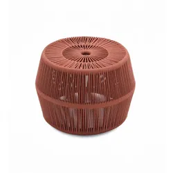 Gartenhocker Bosa Ø 60 cm Rope Rot