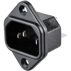 KES 2 - Kaltgerätestecker senkrechter Flansch