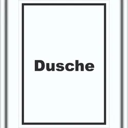 HB-Druck Dusche Schild mit Text waschen Hygiene hochkant A1 (594x841mm)