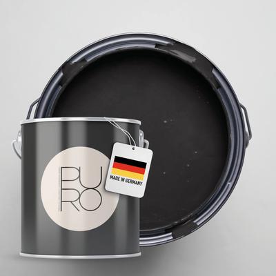 Wandfarbe A.S. CRÉATION "Premium Innenwandfarbe PURO Tuchmatt deep black", schwarz (c1000 deep schwarz), 2,5 l 2,5ml, Farben, ideal für Wohn-, Schlafzimmer, Flur & Küche, Schwarz