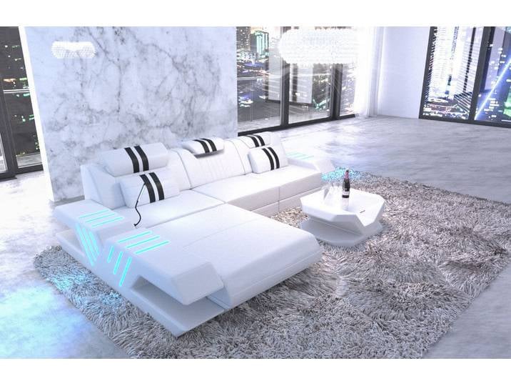 Ecksofa Venedig L-Form aus Leder
