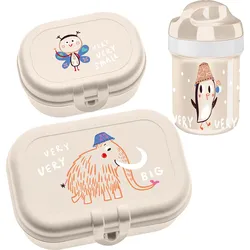 Very very to go Kinder-Lunchboxen mit Wasserflasche beige 3 El.