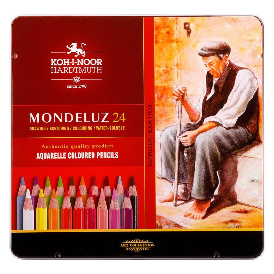 Koh-i-Noor Aquarell- Buntstifte 24er Set im Metalletui (24x) (KOHI0373)