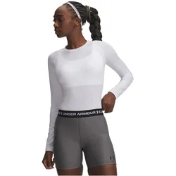 UNDER ARMOUR HeatGear Authentics Compression langarm Funktionsshirt Damen 101 - white/halo gray L