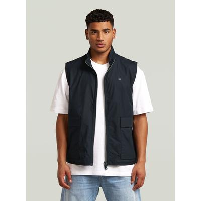 Softshellweste G-STAR "Lightweight Summer Weste", Herren, Gr. L, schwarz (salute), Obermaterial: 100% Baumwolle, Westen