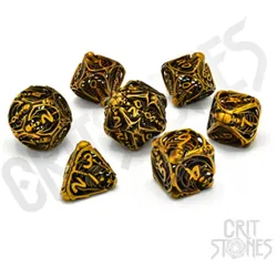 Crit Stones Royal Soulreaper Hollow Metal RPG Dice Set