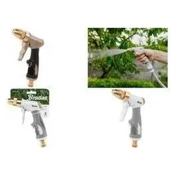 Bradas, Gartenbrause, Spritzpistole AQUA LUX SOFT, 3 Sprühfunktionen, gold aus Metall mit Kupferakzenten, 3 Funktionen: S