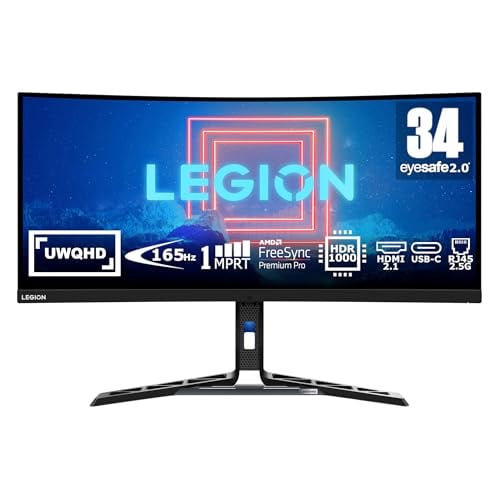 Lenovo Legion Y34wz-30 34 inch WQHD Gaming Monitor - Zwart
