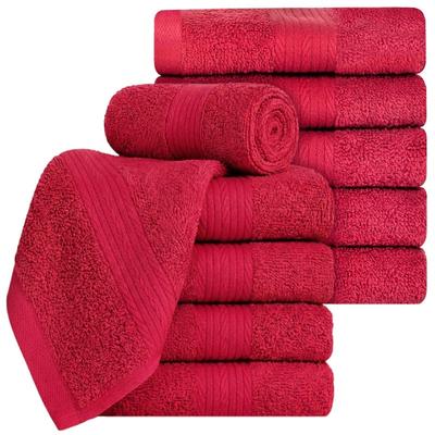 Ample Decor Luxurious Cotton Soft Washcloths 12X12 Inch - 10 Pcs