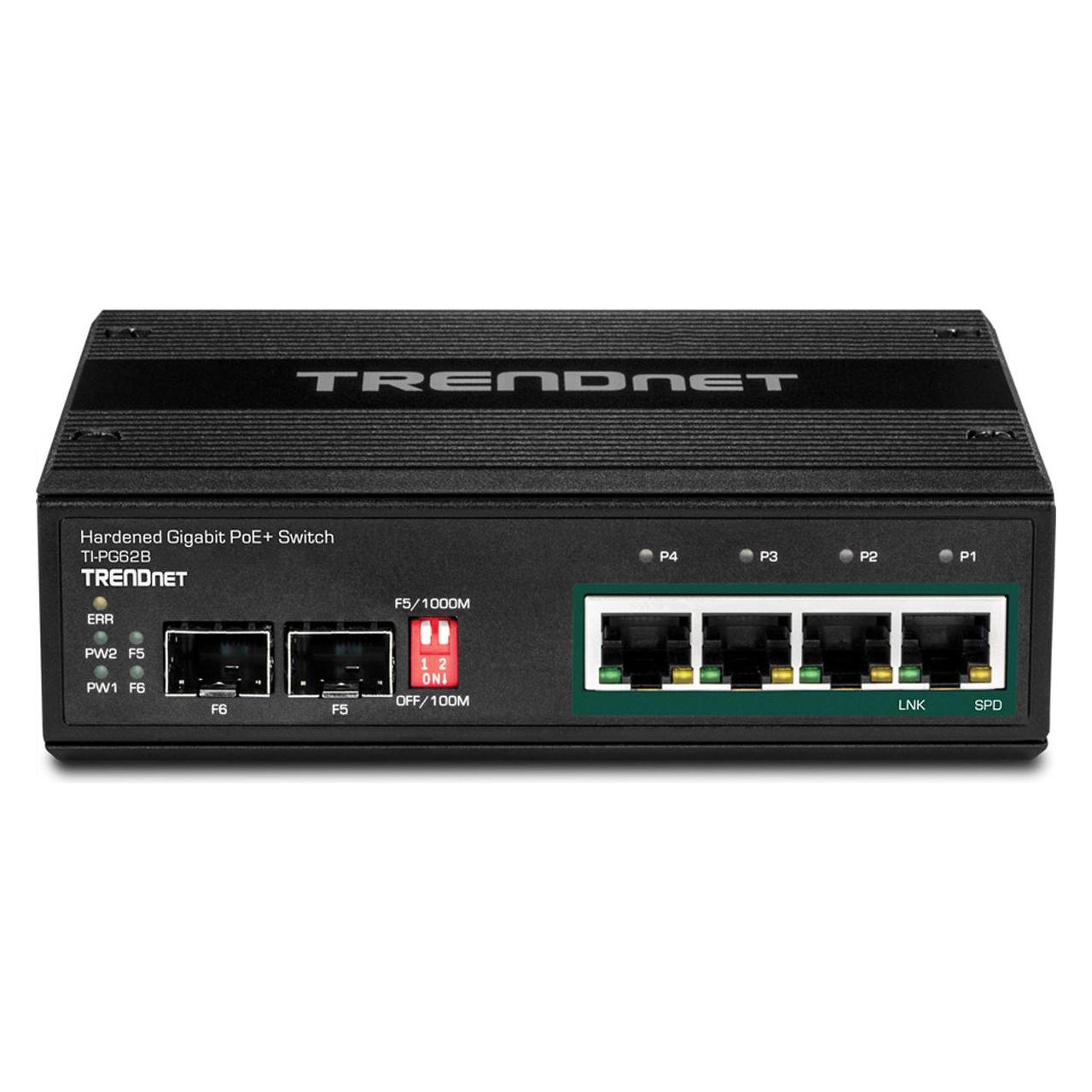 Trendnet Industrie Switch 4 Port Gbit Unman. L2 PoE+ (6 Ports) (TI-PG62B)