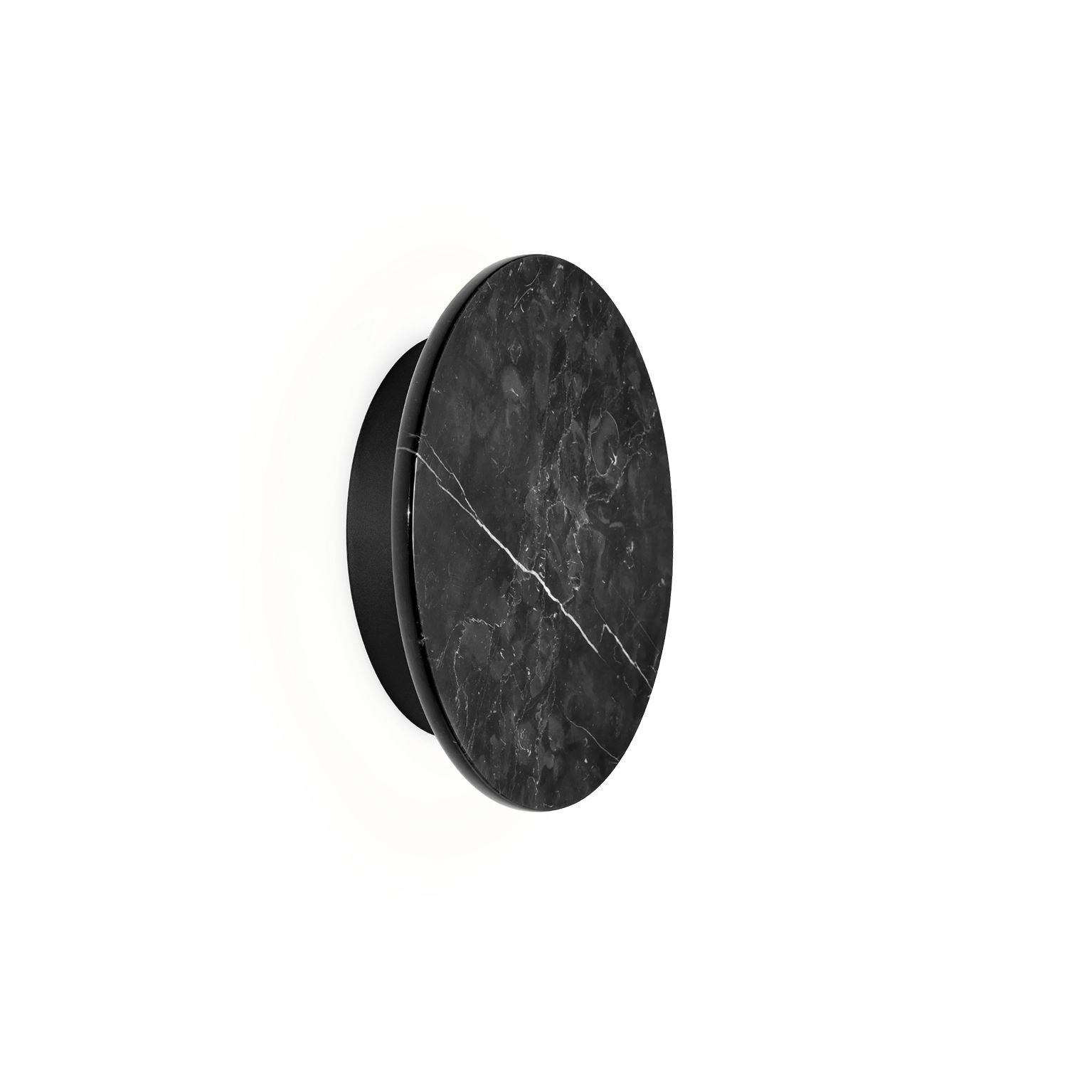 Wever & Ducré LED-Wandleuchte MILES WALL SURF 2.0 ROUND - 3000K MB marmor schwarz 3000K 317578MB5 5404037326877