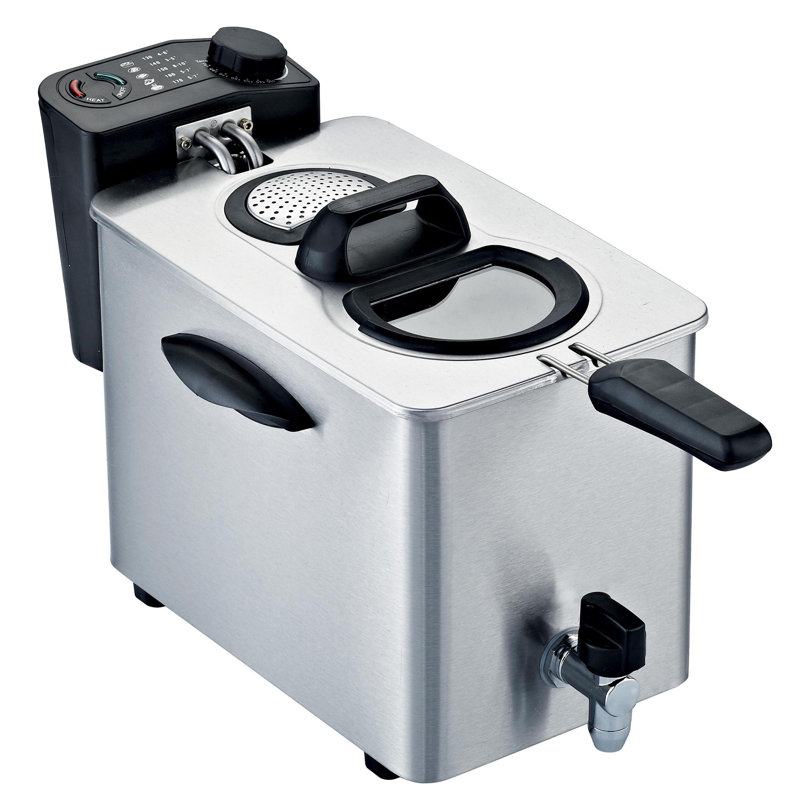 RGV FR TYPE4L Fritteuse 4 L Einfach Schwarz, Edelstahl Unabhängig 2500 W (4 l) (FR TYPE4L)