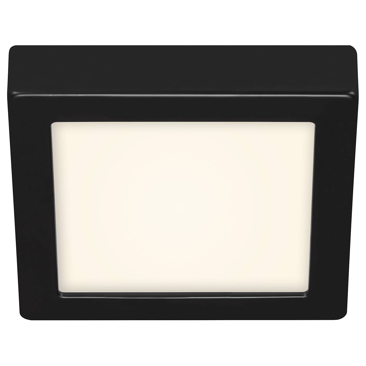 home24 LED-plafondlamp Fire Black II zwart B: 17 cm, D: 3 cm, H: 17 cm