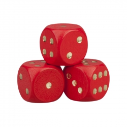Halmakegel.com Augenwürfel - 30mm - Holz - rot 257428