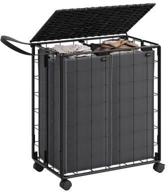 No "110L Laundry Basket with Lid - 22.4""L x 13""W x 25.6""H"