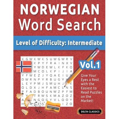NORWEGIAN WORD SEARCH - LEVEL OF DIFFICULTY, Taschenbuch von Delta Classics, Linguas Classics