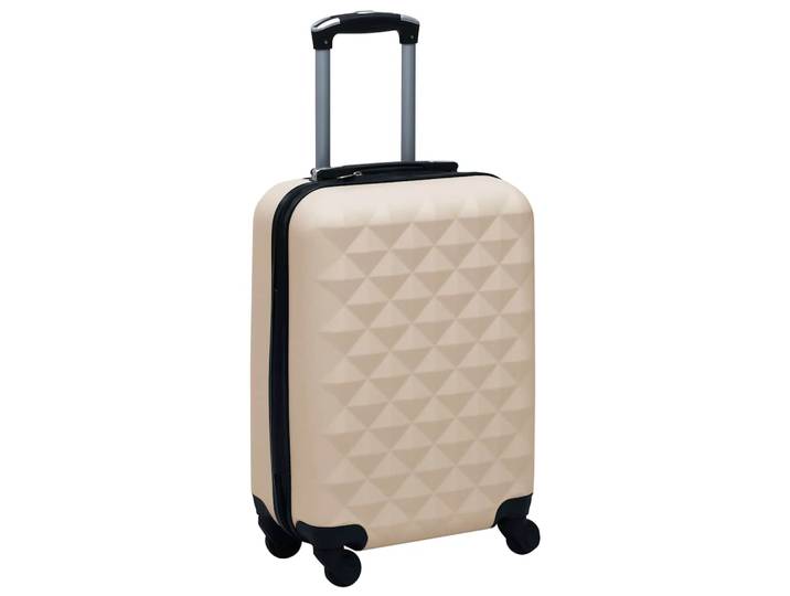 vidaXL Hartschalen-Trolley Golden ABS