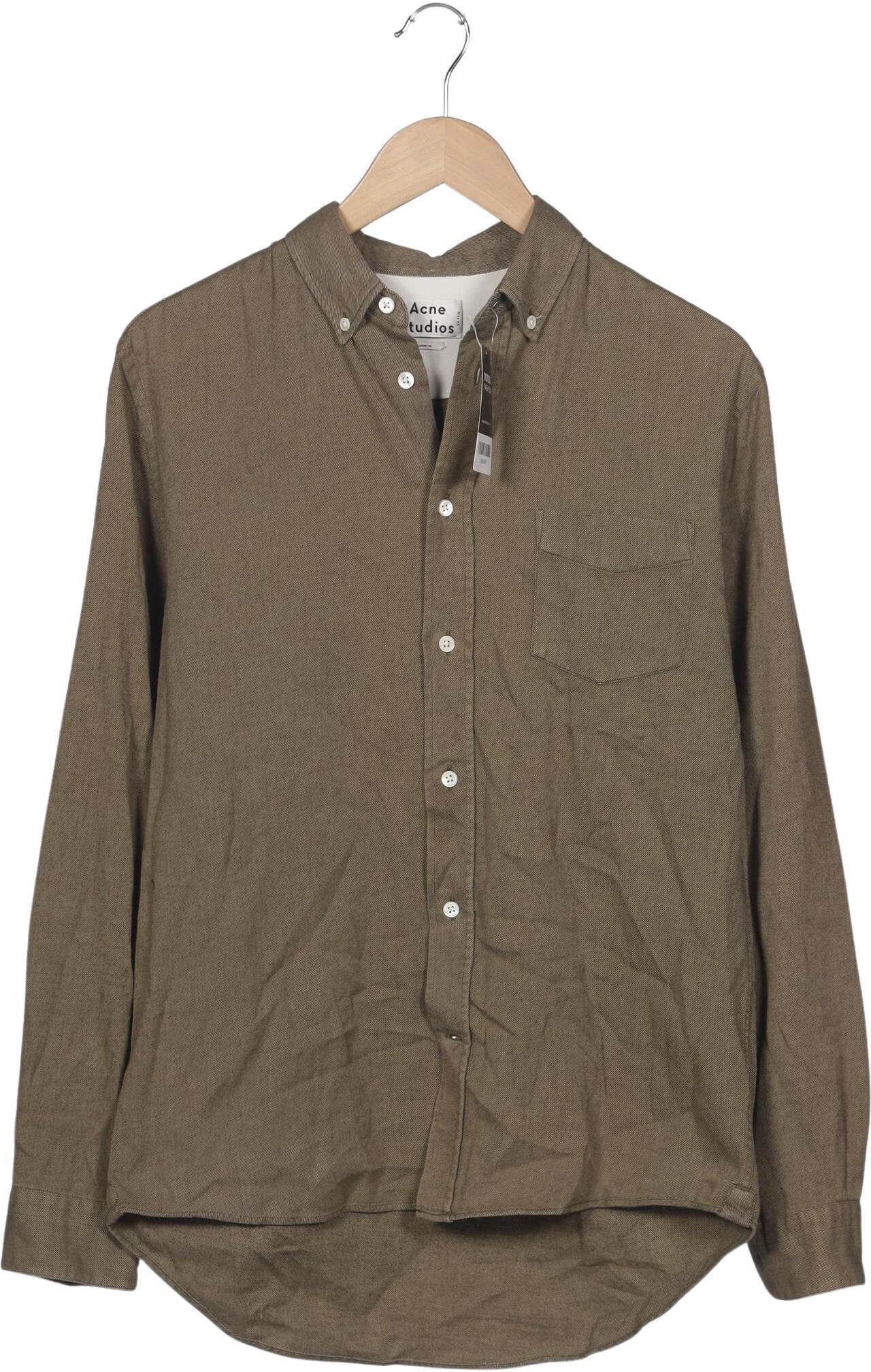 Acne Studios Herren Hemd, Grün, Gr. EU 48, Baumwolle - Second Hand
