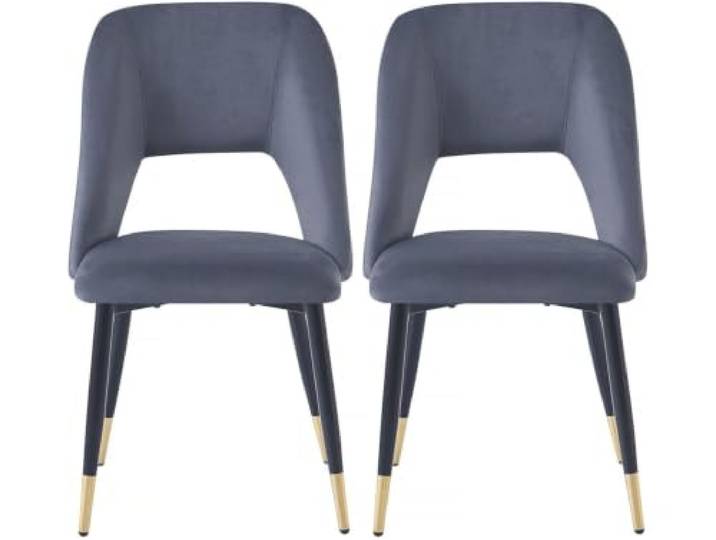 Habitat et Jardin Stuhl aus Samt 2er-Set Coralie - Grau