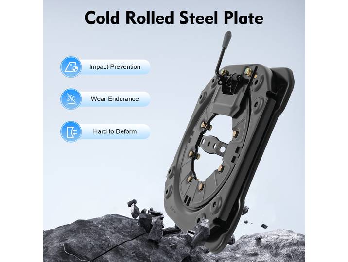 Base pivotante de siège de voiture, plaque d'acier laminée à froid rotative à 360 degrés de 3mm, Base pivotante de siège robuste pour camping-car Van Camper