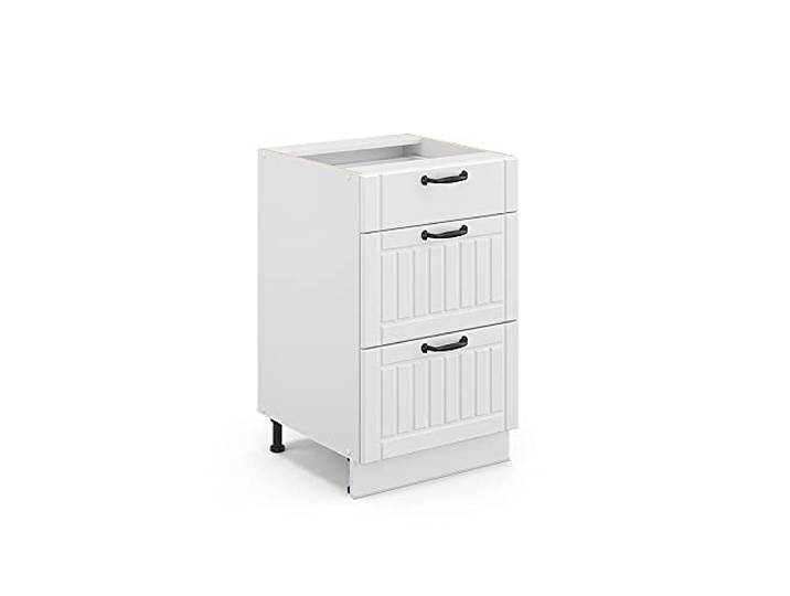 Vicco Küchenunterschrank Fame-Line, Weiß Landhaus, 50 cm
