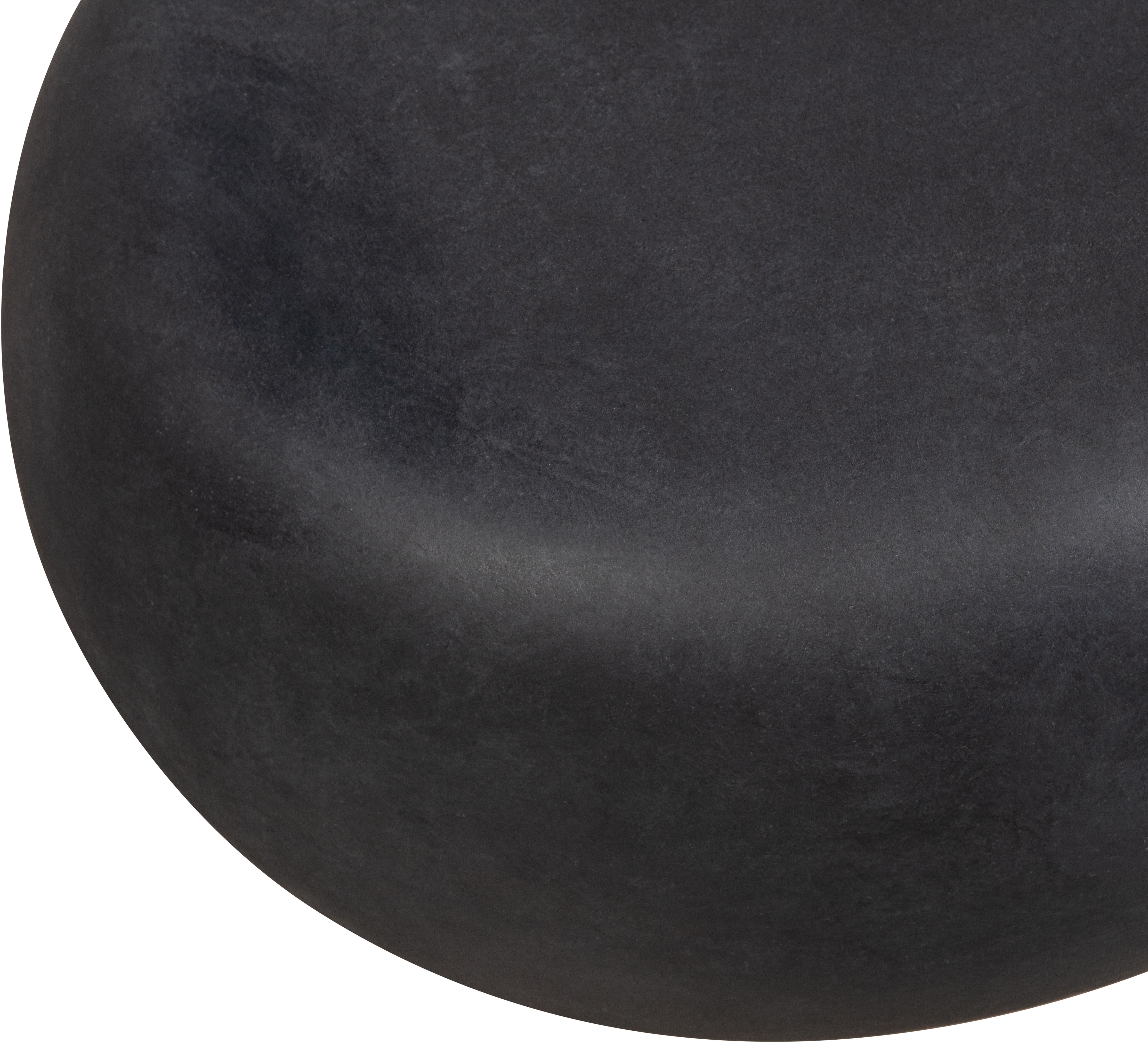 Beistelltisch WOOOD "Pebble Fiberclay in Betonoptik mit organischer Rundung", schwarz (anthrazit), B:50cm H:35cm T:50cm, Tische, Beistelltisch, Tragkraft 90 kg, Glasfaser-Ton-Gemisch, offene Materialstruktur anthrazit B/H/T: 50cm x 35cm x 50cm