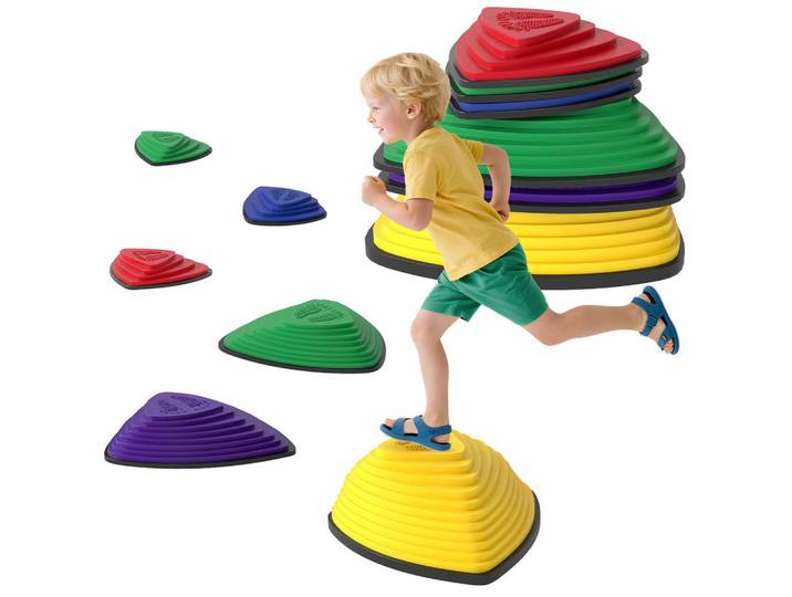 ComfortXL Trittsteine De-10072 6er-Set, rutschfestes Design, stapelbar Bunt, Mehrfarbig, Kunststoff, 37.5x16x37.5 cm, Spielzeug, Sonstiges Spielzeug