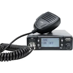 PNI CB-Funkgerät Escort HP 9700 USB, ANC, ASQ, 12V/24V Netzteil, Zigarettenanzünderstecker inklusive, Walkie Talkie, Schwarz