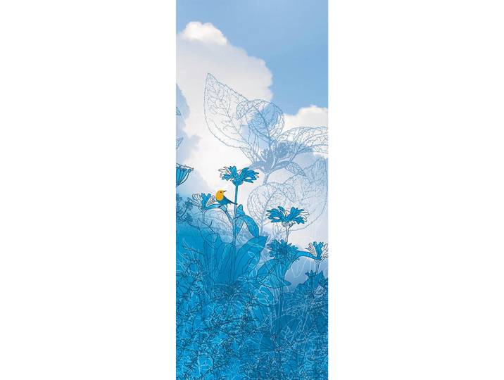 Vliestapete, bunt, Blume, 100x250 cm, FSC Mix, Tapeten & Wandverkleidungen, Vliestapeten
