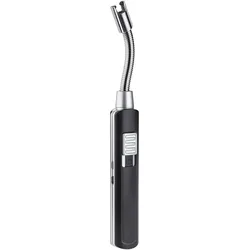 TFA® Lichtbogenfeuerzeug schwarz, silber