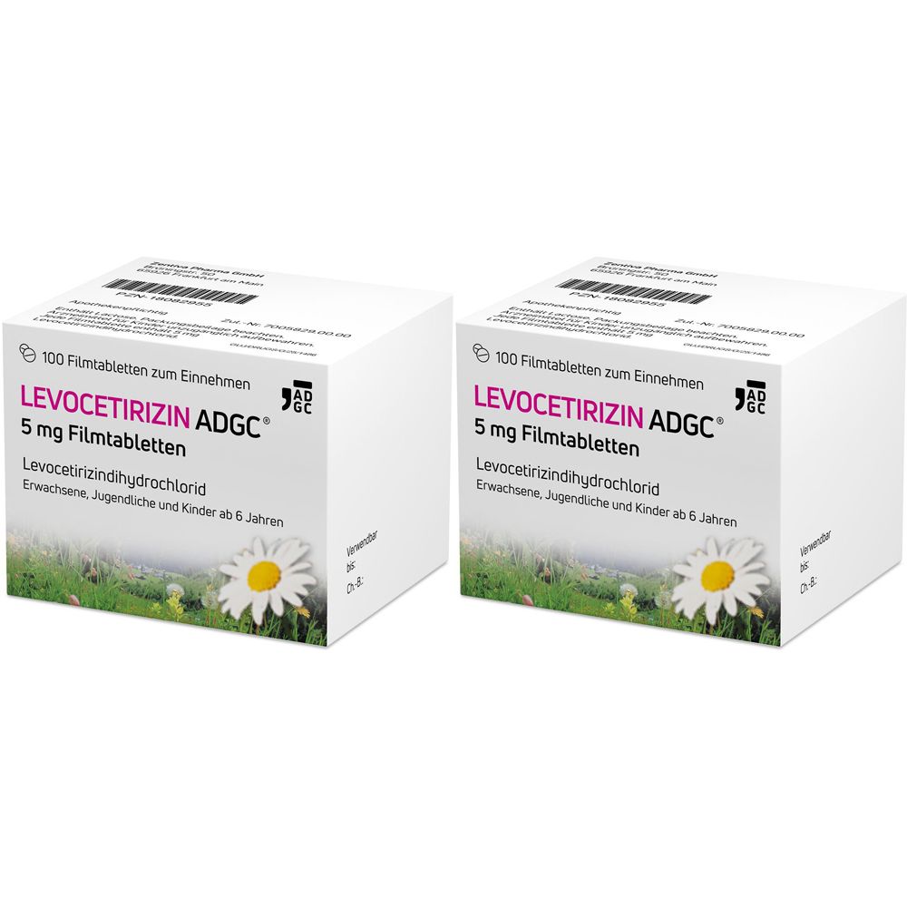 Levocetirizin Adgc 5MG FTA Doppelpack 2x100 St Filmtabletten