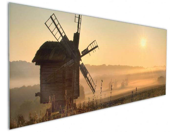 Wallario Küchenrückwand Morgendämmerung am Mühlenfeld, (1-tlg)