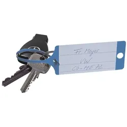 EICHNER 5 Pack je 100 PP-Schlüsselanhänger - neutrale Ausführung Blau