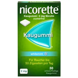 nicorette Kaugummi 2mg whitemint zur Rauchentwöhnung 30 St