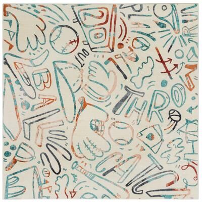 Katie Merz SPORTSGLYPHS Baseball Area Rug