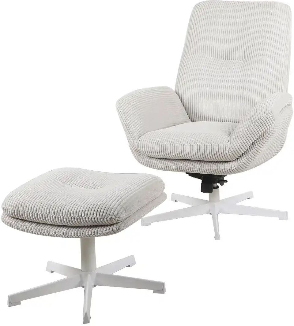 Höffner Relaxsessel mit Hocker  Balbina ¦ creme ¦ Maße (cm): B: 75 H: 95 T: 93.0