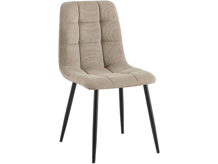 CLP Stuhl Cord Taupe, Metall, 45x84x55 cm, Esszimmer, Stühle