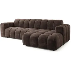 ECKSOFA SETIA LM R-S Braun Chenille