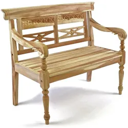 VCM, Gartenbank, 2-Sitzer Kinderbank Gartenbank antik hochwertig Teak Holz natur 80cm