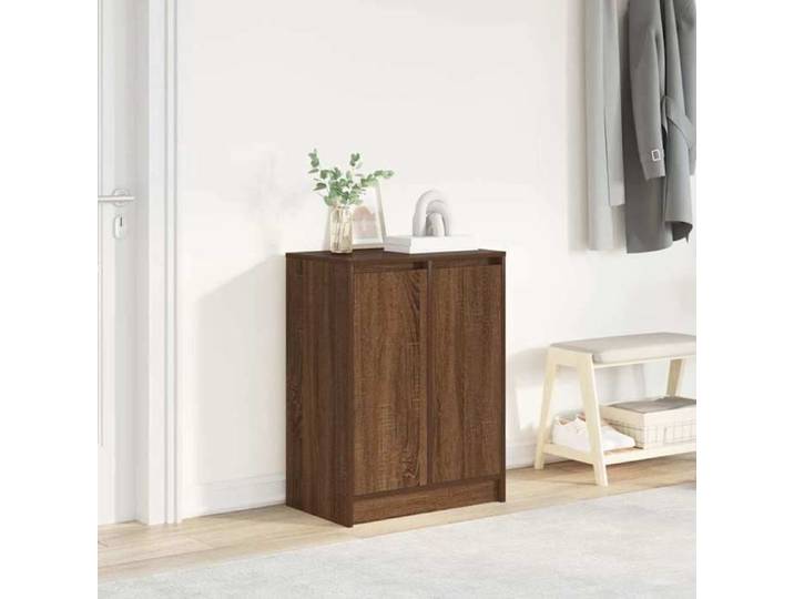 BEST-HOME Armoire Etagères à chaussures - Anti Poussière - Porte-chaussures chêne marron 57x34x76cm bois d'ingénierie kvci58708