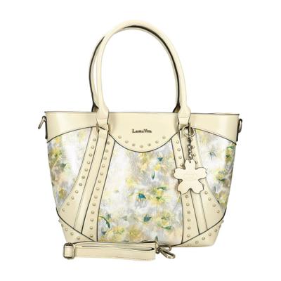 Henkeltasche LAURA VITA "LAURA VITA Taschen Lederimitat/Textil", Damen, Gr. onesize, gelb, Lederimitat, Taschen