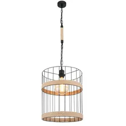 Globo Lighting Hängeleuchte   ¦ schwarz ¦ Maße (cm): H: 145  Ø: 35.0