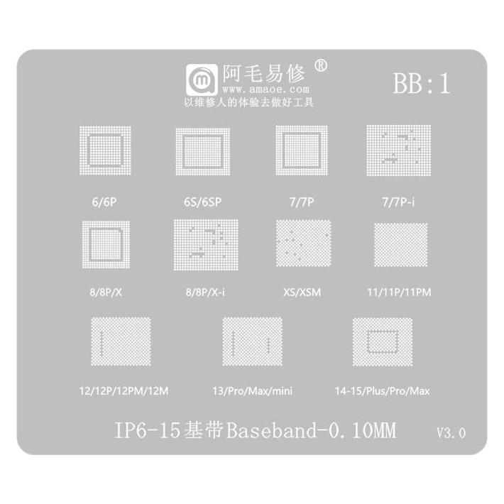 AIS Bumblebee Stencil fur iPhone 6 - 15 Series, CPU / Baseband / IC (64798929)