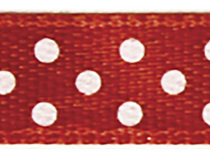 Rayher Satinband mit Punkten 10 m 1 cm