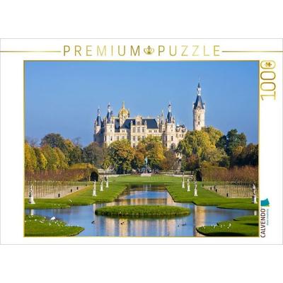 CALVENDO Puzzle Schloss Schwerin, Mecklenburg-Vorpommern,Deutschland | 1000 Teile Lege-Größe 64x48cm Foto-Puzzle für glückliche Stunden