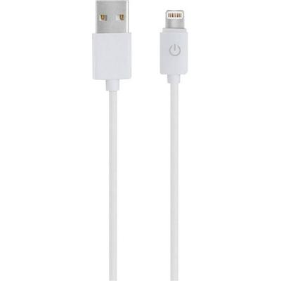 RealPower USB-Kabel USB 2.0 USB-A Stecker, Apple Lightning Stecker 1.00 m Weiß 255649