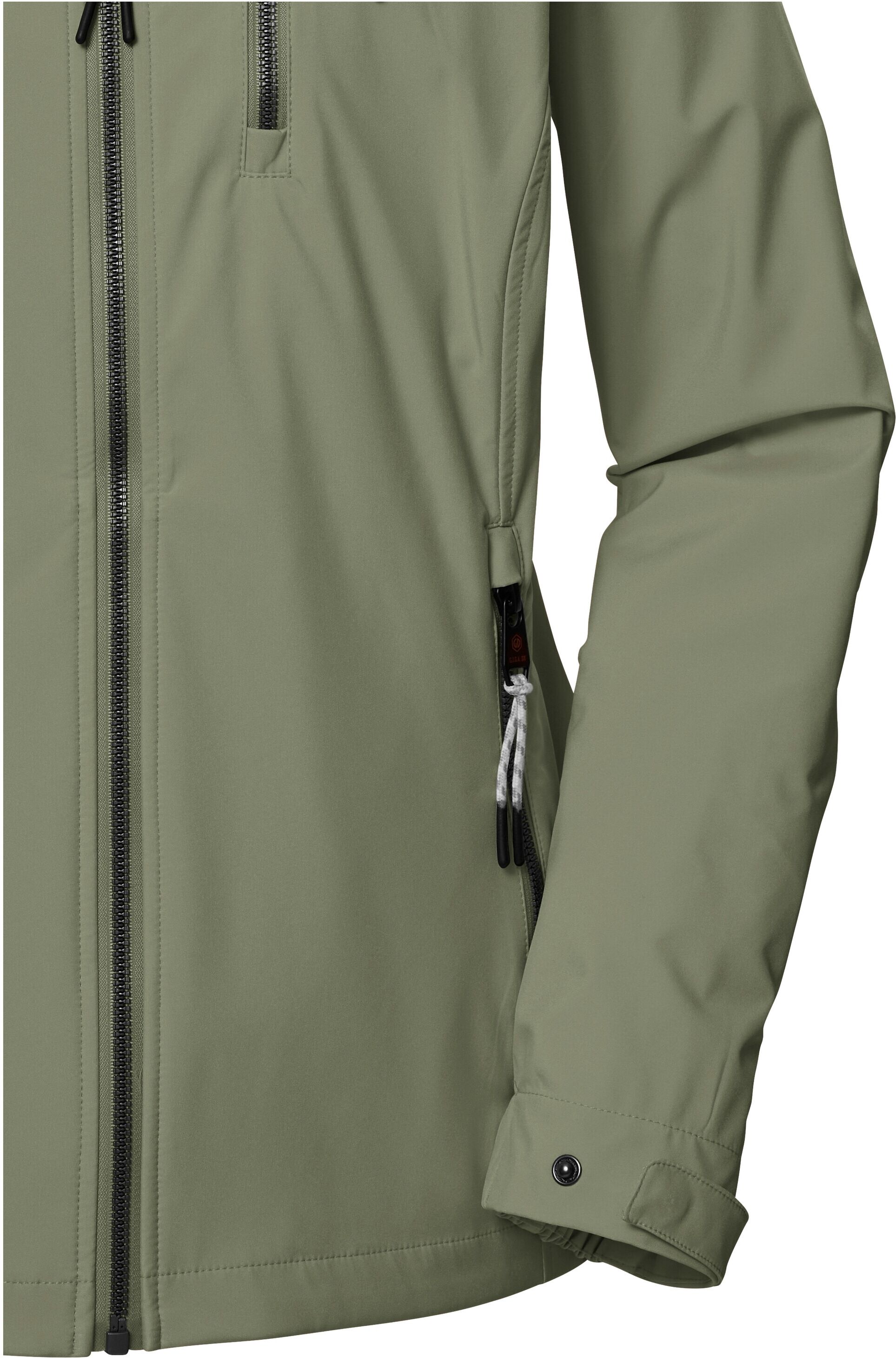 Softshelljacke "GS 74 WMN SFTSHLL JCKT", Damen, Gr. 36, grün (olivgrün), Oberseite: 100% Polyester.Rückseite: 100% Polyester.Futter: 100% Polyester, G.I.G.A. DX BY KILLTEC, Jacken Softshelljacke, Damen Softshelljacke, wasserabweisend, winddicht, pflanzenb