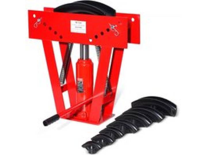 VEVOR Rohrbiegemaschine hydraulisch, 16 Tonnen Rohrbiegegerät, Rohrbieger mit 8 Matrizen (1/2, 3/4, 1, 1-1/4, 1-1/2, 2, 2,5, 3 Zoll), 90-180° verstellbaren Rollen zum Biegen verschiedener Metallarten
